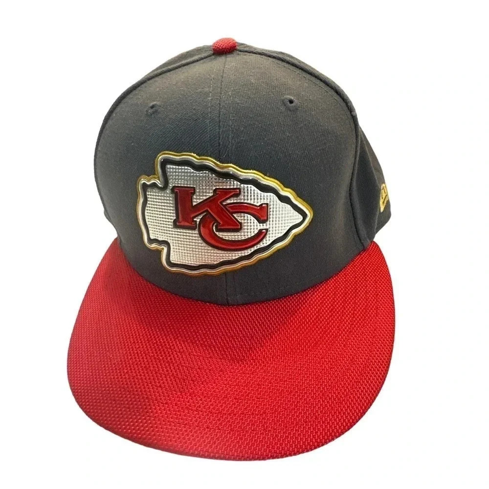 NFL New Era Kansas City Chiefs 59fifty Baseball Cap Size 7 3/8